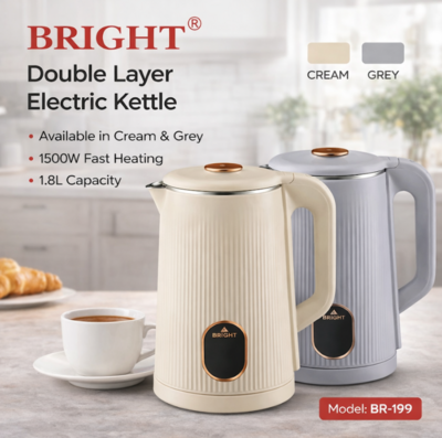 #Bright Double Layer Electric Kettle 